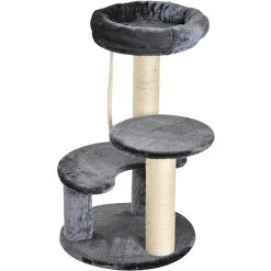 PawHut Arbre à Chats 2 Griffoirs Grattoirs Sisal Naturel 3 Plateformes Corde à Grimper Dim. Ø 40 X 65H Cm Peluche Haute Densité 500 G/m² Gris - Gris 9 PawHut Arbre à Chats 2 Griffoirs Grattoirs Sisal Naturel 3 Plateformes Corde à Grimper Dim. Ø 40 X 65H Cm Peluche Haute Densité 500 G/m² Gris - Gris -PawHut Soldes Boutique 10056712 5