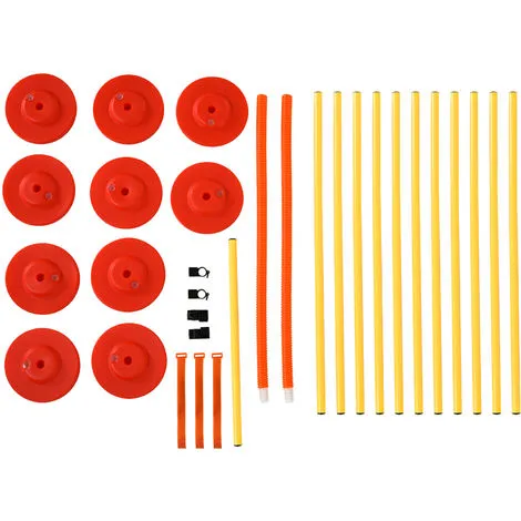 PawHut Agility Sport Pour Chiens équipement Complet Haies, Slalom + Sac De Transport Jaune - Jaune 5 PawHut Agility Sport Pour Chiens équipement Complet Haies, Slalom + Sac De Transport Jaune - Jaune – Image 5