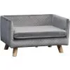 PawHut Canapé Chien Lit Pour Chien Design Scandinave Coussin Moelleux Pieds Bois Massif Dim. 64 X 45 X 36 Cm Velours Gris - Gris -PawHut Soldes Boutique 25008543 1