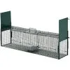 PawHut Piège De Capture Pour Petits Animaux Type Lapin Rat - 2 Entrées + Poignée - Dim. 100L X 25l X 28H Cm - Métal Vert - Vert 10 PawHut Piège De Capture Pour Petits Animaux Type Lapin Rat - 2 Entrées + Poignée - Dim. 100L X 25l X 28H Cm - Métal Vert - Vert -PawHut Soldes Boutique 28719077 1