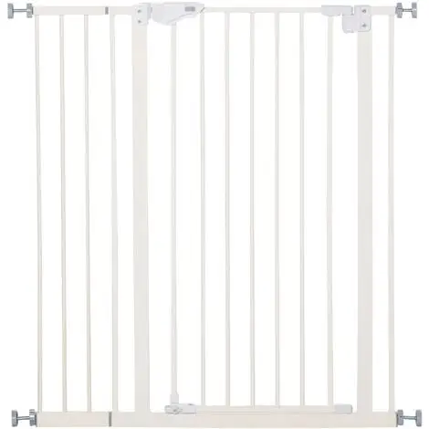 PawHut Barrière De Sécurité Longueur Réglable Dim. 74-84 Cm Ou 92-102 Cm Sans Perçage Métal Plastique Blanc 1 PawHut Barrière De Sécurité Longueur Réglable Dim. 74-84 Cm Ou 92-102 Cm Sans Perçage Métal Plastique Blanc