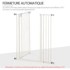 PawHut Barrière De Sécurité Longueur Réglable Dim. 74-84 Cm Ou 92-102 Cm Sans Perçage Métal Plastique Blanc 9 PawHut Barrière De Sécurité Longueur Réglable Dim. 74-84 Cm Ou 92-102 Cm Sans Perçage Métal Plastique Blanc -PawHut Soldes Boutique 37149291 5