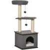 PawHut Arbre à Chat Centre D'activité Griffoirs Grattoirs H104 Cm Gris - Gris 10 PawHut Arbre à Chat Centre D'activité Griffoirs Grattoirs H104 Cm Gris - Gris -PawHut Soldes Boutique 42169161 1