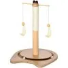 PawHut Poteau à Griffer Pour Chat - Poteau à Chat En Sisal Avec Jeu 2 Boules Et 2 Plumes Suspendues Rotatives MDF Aspect Bois -PawHut Soldes Boutique 42169165 1