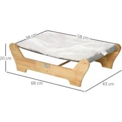 PawHut Lit Pour Chien Chat Hamac Chien Chat Avec Coussin Peluche Douce Châssis Bois De Pin 7 PawHut Lit Pour Chien Chat Hamac Chien Chat Avec Coussin Peluche Douce Châssis Bois De Pin -PawHut Soldes Boutique 42169166 3