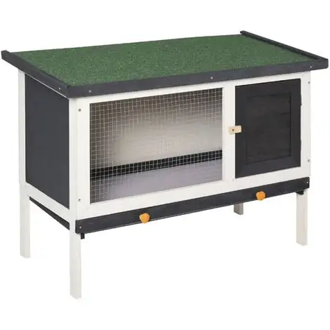 PawHut Clapier Sur Pied Cage à Lapin Avec Niche Intérieure Toit Ouvrant Porte Verrouillable Dim. 90L X 45l X 65H Cm Noir Blanc Vert 1 PawHut Clapier Sur Pied Cage à Lapin Avec Niche Intérieure Toit Ouvrant Porte Verrouillable Dim. 90L X 45l X 65H Cm Noir Blanc Vert