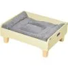 PawHut Canapé Panier Design Chien Chat Dim. 65L X 53l X 25H Cm Piètement Bois De Pin Coussin Gris Peluche Douce Inclus MDF Aspect Bois Clair - Beige 11 PawHut Canapé Panier Design Chien Chat Dim. 65L X 53l X 25H Cm Piètement Bois De Pin Coussin Gris Peluche Douce Inclus MDF Aspect Bois Clair - Beige -PawHut Soldes Boutique 45847823 1