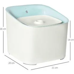 PawHut Fontaine à Eau Chat Chien 3 L - Fontaine à Eau Silencieuse - 3 Modes, Capteur Infrarouge, Filtre, Piètement Antidérapant - ABS Bleu Blanc - Blanc -PawHut Soldes Boutique 46699004 3