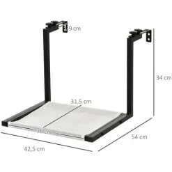 PawHut Arbre à Chat Mural Design - étagère Murale Pour Chat - Hamac Radiateur Chat - Armature Avec Fixation Réglable - Acier Noir PVC Polyester Crème - Crème -PawHut Soldes Boutique 46699012 3