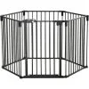 PawHut Barrière De Sécurité - Parc Enclos Chien Modulable Pliable - Porte Verrouillable - 6 Panneaux Acier Et PP - Dim. 362,5L Max. X 76H Cm Noir 10 PawHut Barrière De Sécurité - Parc Enclos Chien Modulable Pliable - Porte Verrouillable - 6 Panneaux Acier Et PP - Dim. 362,5L Max. X 76H Cm Noir -PawHut Soldes Boutique 47140959 1