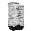 PawHut Cage à Oiseaux Volière Dim. 46L X 36l X 100H Cm - 4 Mangeoires, 3 Perchoirs, Balançoire, 2 Portes, 9 Trappes, échelle, 2 Jouets Suspendus, Plateau Déjection - PP Acier Noir -PawHut Soldes Boutique 50909207 1
