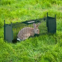 PawHut Piège De Capture Pour Petits Animaux Type Lapin Rat - 2 Entrées + Poignée - Dim. 60L X 18l X 20H Cm - Métal Vert -PawHut Soldes Boutique 52476691 4