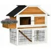 PawHut Clapier à Lapin Cage à Lapin 2 étages - 3 Portes Verrouillables, Plateau Excrément, Rampe, Jardinière - Dim. 123L X 58l X 106H Cm - Sapin Métal 11 PawHut Clapier à Lapin Cage à Lapin 2 étages - 3 Portes Verrouillables, Plateau Excrément, Rampe, Jardinière - Dim. 123L X 58l X 106H Cm - Sapin Métal -PawHut Soldes Boutique 56842178 1