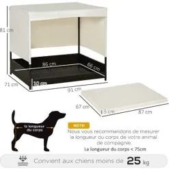 PawHut Canapé Chien Chat Avec Coussin Déhoussable Et Auvent Beige Dim. 91L X 71l X 81H Cm Résine Tressée Aspect Rotin Brun Foncé - Marron -PawHut Soldes Boutique 58393146 3