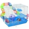 PawHut Cage à Hamster Rongeur 2 Niveaux Avec Tunnel, Biberon Eau, Roue, Maisonnette, échelles - Dim. 46L X 30l X 37H Cm - Métal Blanc PP Bleu - Bleu 10 PawHut Cage à Hamster Rongeur 2 Niveaux Avec Tunnel, Biberon Eau, Roue, Maisonnette, échelles - Dim. 46L X 30l X 37H Cm - Métal Blanc PP Bleu - Bleu -PawHut Soldes Boutique 58393157 1
