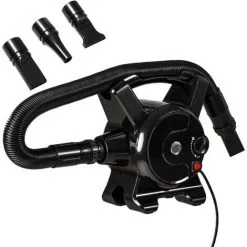 PawHut Séchoir Sèche-poils Toilettage Pour Chien Chat Animaux 2400 W - Température Vitesse Réglable - 3 Embouts - Noir - Noir