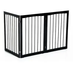 PawHut Barrière Modulable Pliable Barrière De Sécurité 160L X 76H Cm MDF - Noir -PawHut Soldes Boutique 6812277 5