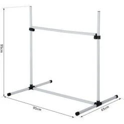 PawHut Agility Sport Pour Chiens Set De 4 Obstacles Professionnels Avec Système De Maintien Au Sol 95L X 65l X 95H Cm Sac Transport Fourni Blanc Noir - Blanc -PawHut Soldes Boutique 6812280 3