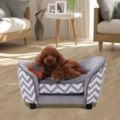 PawHut Canapé Chien Chat Sur Pied Style Graphique Contemporain Coussin Amovible Lavable Grand Confort + Pochette Rangement 68,5L X 40,5l X 40,5H Cm Gris Blanc - Gris 6 PawHut Canapé Chien Chat Sur Pied Style Graphique Contemporain Coussin Amovible Lavable Grand Confort + Pochette Rangement 68,5L X 40,5l X 40,5H Cm Gris Blanc - Gris -PawHut Soldes Boutique 6949705 2