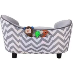 PawHut Canapé Chien Chat Sur Pied Style Graphique Contemporain Coussin Amovible Lavable Grand Confort + Pochette Rangement 68,5L X 40,5l X 40,5H Cm Gris Blanc - Gris 9 PawHut Canapé Chien Chat Sur Pied Style Graphique Contemporain Coussin Amovible Lavable Grand Confort + Pochette Rangement 68,5L X 40,5l X 40,5H Cm Gris Blanc - Gris -PawHut Soldes Boutique 6949705 5